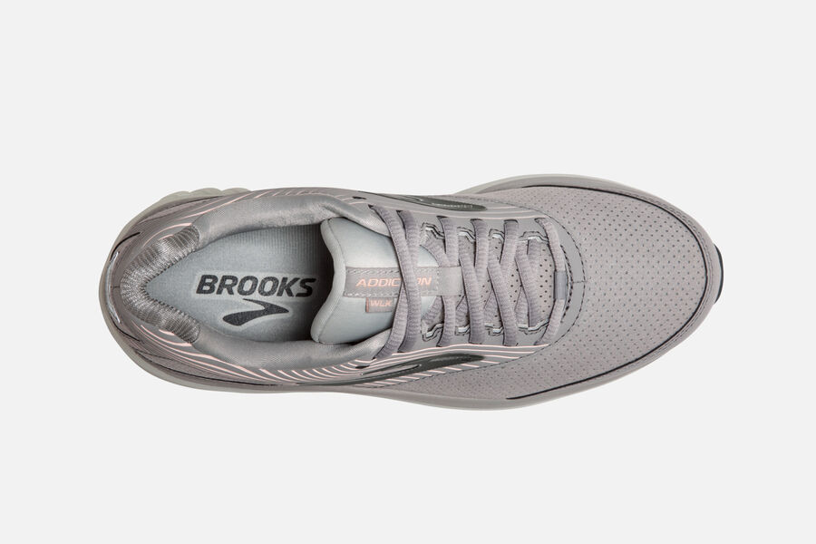 Brooks Running Shoes Womens Grey - Addiction Walker Suede - 7283-DAPIH